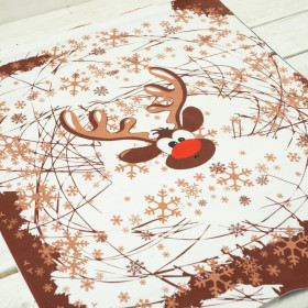 REINDEER / brown M (50cm x 60cm) - panel single jersey TE210