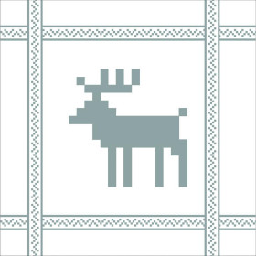 CUSHION PANEL - REINDEER / grey