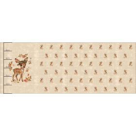 FAWN STEAMPUNK FOREST - panoramic panel brushed knitwear with elastane ITY (60cm x 155cm)