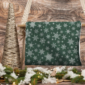 SNOWFLAKES PAT. 2 / bottled green - single jersey 