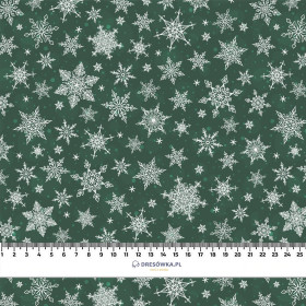 SNOWFLAKES PAT. 2 / bottled green - single jersey 