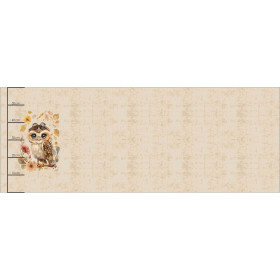 OWL STEAMPUNK FOREST PAT. 2 - PANORAMIC PANEL (60cm X 140cm)  Cotton muslin