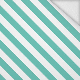 DIAGONAL STRIPES / mint - looped knit 