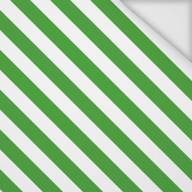 DIAGONAL STRIPES / green - looped knit 