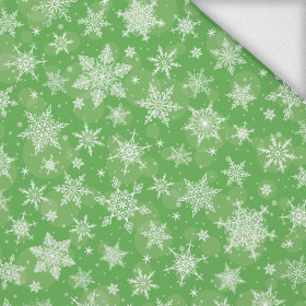 SNOWFLAKES PAT. 2 / green - looped knit 