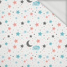 STARRY SKY (PASTEL SKY) - looped knit fabric