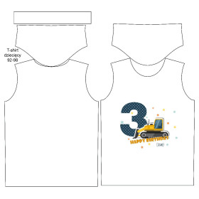 KID’S T-SHIRT - 3ST BIRTHDAY / BULLDOZER - single jersey 