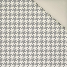 GREY HOUNDSTOOTH / WHITE- Upholstery velour 