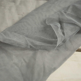 GRAY - Elastic tulle mesh