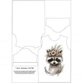 KID’S T-SHIRT (128/134) - BABY RACCOON - sewing set 