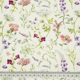 PASTEL FLOWERS - single jersey with elastane TE210