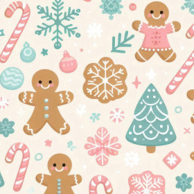 Pastel Christmas wz. 3 - looped knit fabric