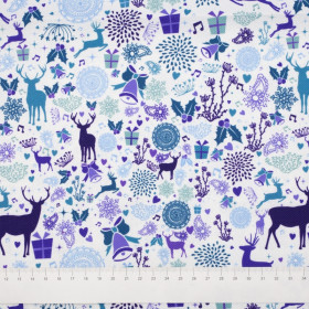 VIOLET DEERS - Waterproof woven fabric