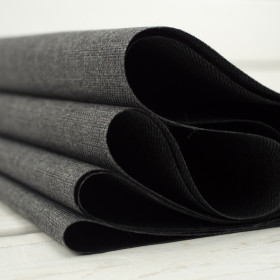 DARK GREY - Waterproof woven fabric linen imitation
