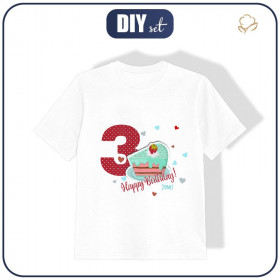 KID’S T-SHIRT - 3ST BIRTHDAY / BIRTHDAY CAKE - single jersey 
