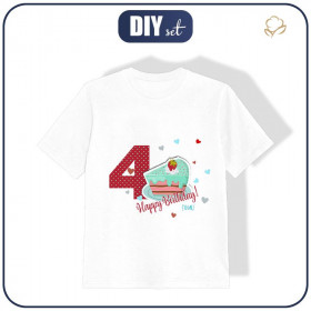 KID’S T-SHIRT - 4ST BIRTHDAY / BIRTHDAY CAKE - single jersey 