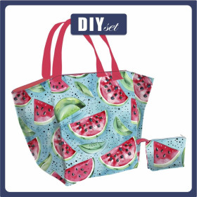 XL bag with in-bag pouch 2 in 1 - Tutti Frutti wz.4 - sewing set