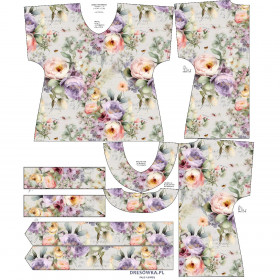 KIMONO BLOUSE - VINTAGE FLOWERS PAT. 15 - sewing set