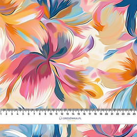 WATERCOLOR FLOWERS wz.8- Upholstery velour 