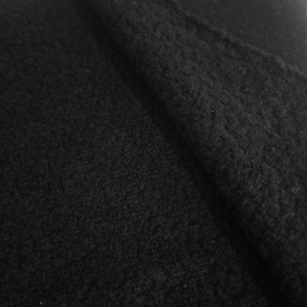 BLACK - Sweater Knit Fabric - Wool BERGEN