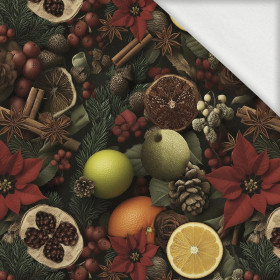 WINTER FLOWERS WZ.19 - looped knit fabric with elastane ITY