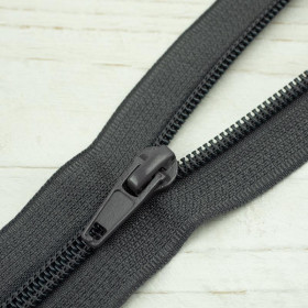 Coil zipper 60cm Open-end - dark grey