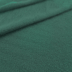 Reversible herringbone French terry - BOTTLE GREEN/ MR 59 - (P290j)