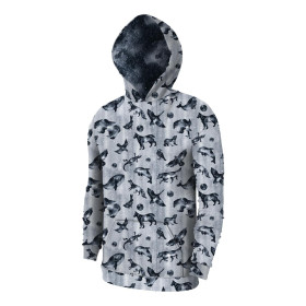 MEN’S HOODIE (COLORADO) - ANIMALS MIX (GALACTIC ANIMALS) / grey - sewing set