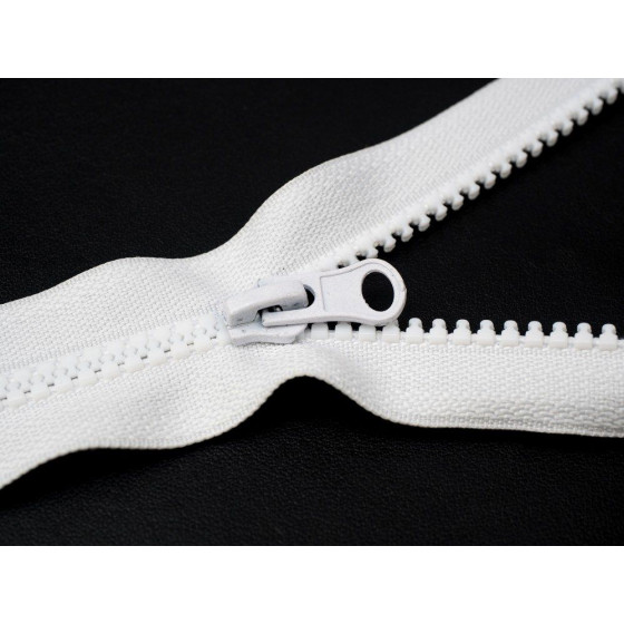 Plastic Zipper 5mm open-end 60cm -WHITE