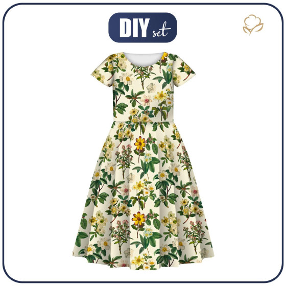 KID'S DRESS "MIA" - BOTANICAL GARDEN WZ.1 - sewing set