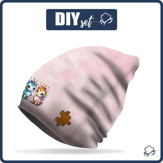 "Beanie" cap - CUTE UNICORNS PAT. 2 / Choice of sizes