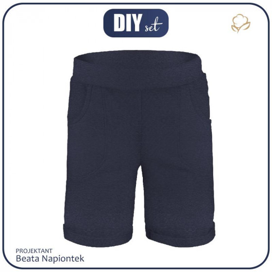 KID`S SHORTS (RIO) - JEANS - looped knit fabric 