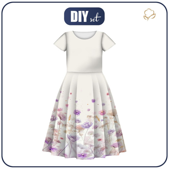 KID'S DRESS "MIA" -  FLOWERS wz.10 - sewing set