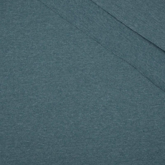 SEA BLUE MELANGE - Recycling jersey fabric with elastan