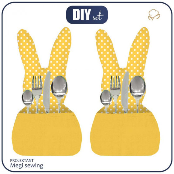 Cutlery bunny - DOTS / MUSTARD