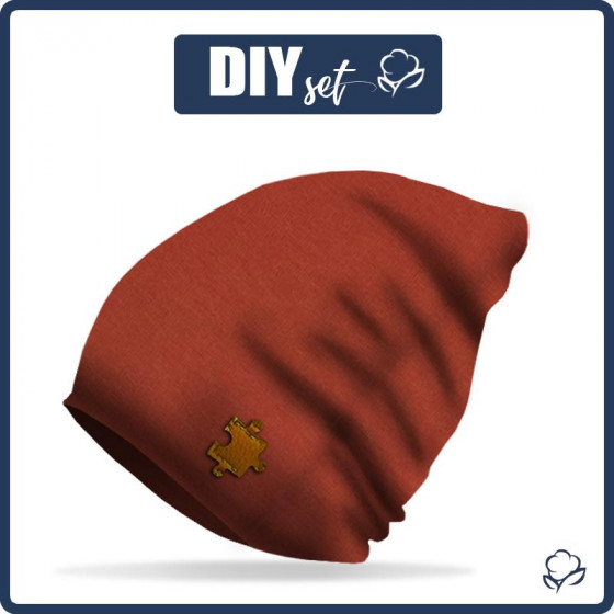 "Beanie" cap - B-28 POTTERS CLAY / Choice of sizes
