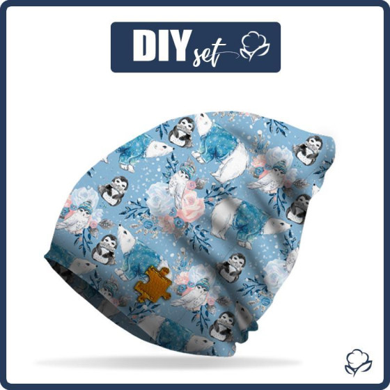 "Beanie" cap - ENCHANTED WINTER MIX / light blue (ENCHANTED WINTER) 48-50