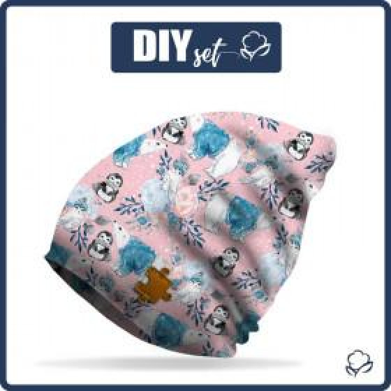 "Beanie" cap  51-53 - ENCHANTED WINTER MIX / pink (ENCHANTED WINTER) 