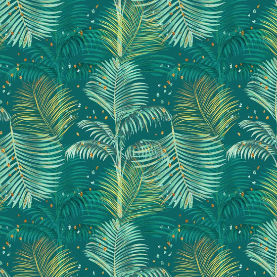 PALM LEAVES pat. 3 / green