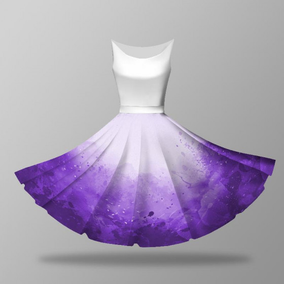 SPECKS (purple) - circle skirt panel 