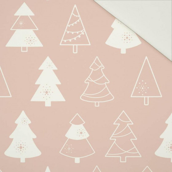 GLAZED CHRISTMAS TREES (CHRISTMAS GINGERBREAD) / dusky pink - Cotton drill