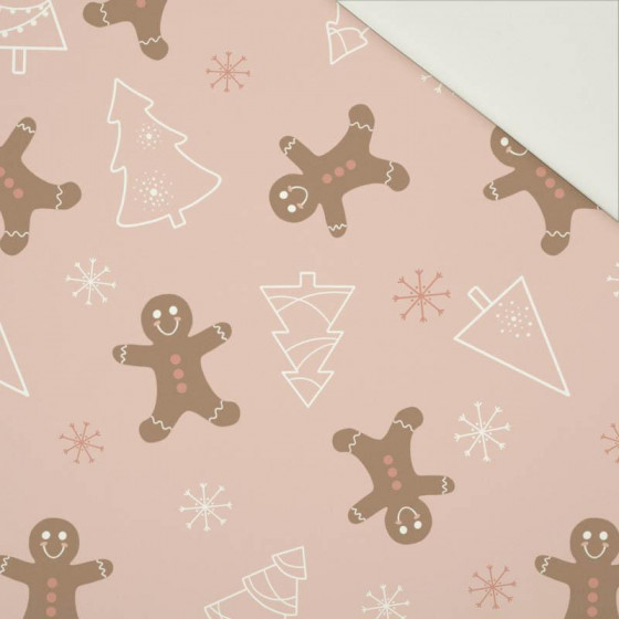 GINGERBREAD MAN (CHRISTMAS GINGERBREAD) / dusky pink - Cotton drill