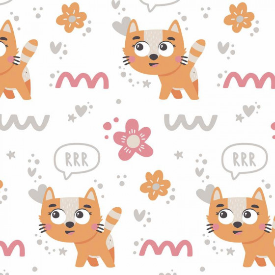 CATS AND FLOWERS / rrr (CATS WORLD) / white