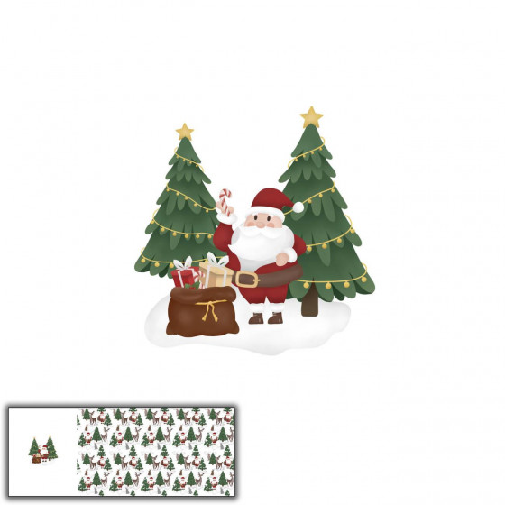 SANTA WITH A BAG OF PRESENTS (IN THE SANTA CLAUS FOREST) - PANORAMIC PANEL (60 x 155cm)