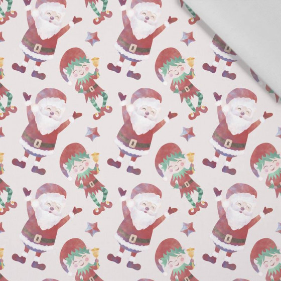 SANTA AND ELF (CHRISTMAS FRIENDS) - Cotton woven fabric