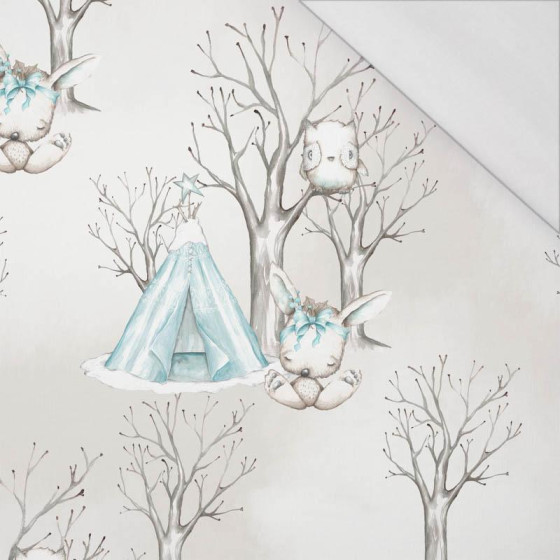 ANIMALS IN TIPI / TREES (MAGICAL CHRISTMAS FOREST) - single jersey with elastane 
