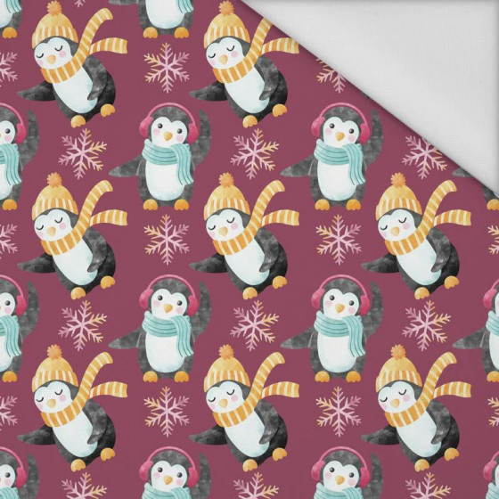 PENGUINS / SNOWFLAKES pat . 2 (CHRISTMAS PENGUINS) - Waterproof woven fabric