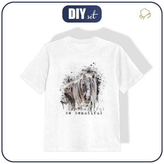 KID’S T-SHIRT- BE BEAUTIFUL (BE YOURSELF) -  single jersey