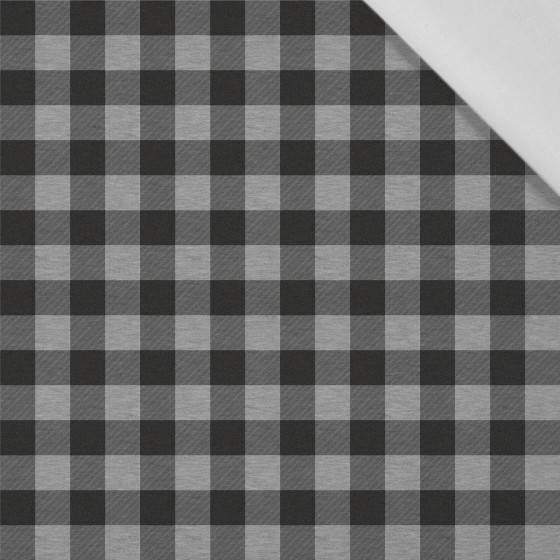 CHECK VICHY - MELANGE LIGHT GRAY - quick-drying woven fabric