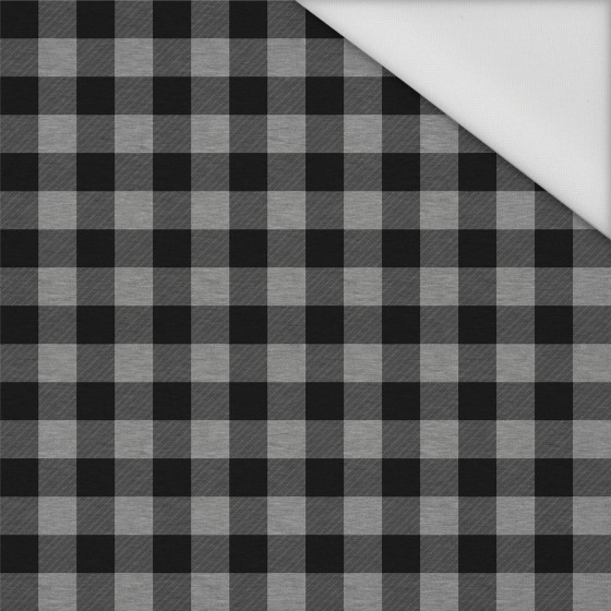 CHECK VICHY - MELANGE LIGHT GRAY - Waterproof woven fabric
